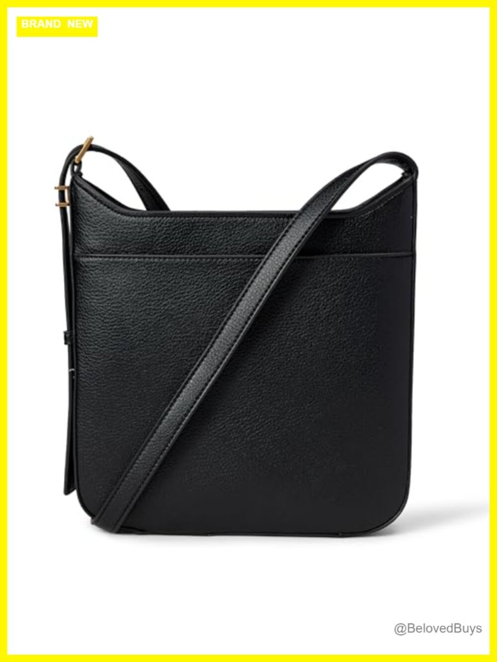 Faux Leather Sling Crossbody Bag Slim Lightweight Zip
